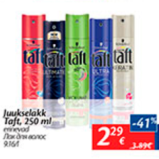 Allahindlus - Juukselakk Taft, 250 ml