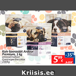 Allahindlus - Kuiv koerasööt Ardour Premium, 3 kg