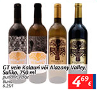 Allahindlus - GT vein Kalauri või Alazany Vallev, Suliko, 750 ml