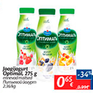 Allahindlus - Joogijogurt Optimal, 275 g