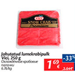 Allahindlus - Jahutatud lumekrabipulk Vici, 250 g