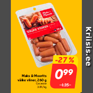 Allahindlus - Maks & Moorits väike viiner, 260 g