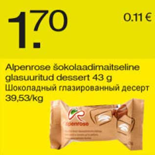 Allahindlus - Alpenrose šokolaadimaitseline glasuuritud dessert