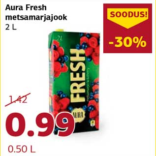 Allahindlus - Aura Fresh metsamarjajook 2 L