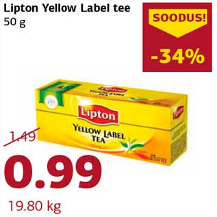 Allahindlus - Lipton Yellow Label tee 50 g