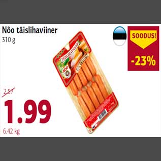 Allahindlus - Nõo täislihaviiner 310 g