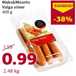 Allahindlus - Maks&Moorits Valga viiner 400 g