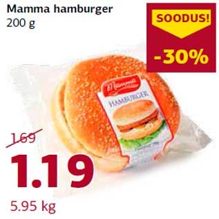 Allahindlus - Mamma hamburger 200 g