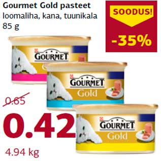 Allahindlus - Gourmet Gold pasteet