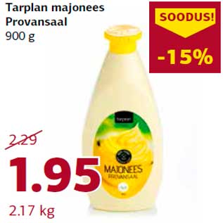 Allahindlus - Tarplan majonees Provansaal 900 g