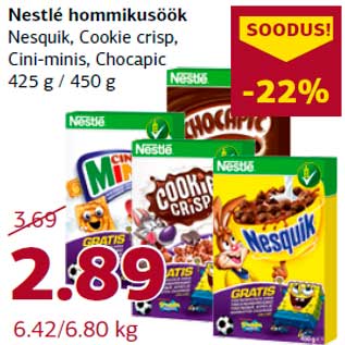 Allahindlus - Nestlé hommikusöök