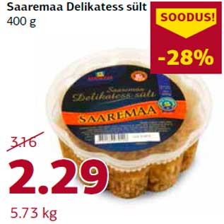 Allahindlus - Saaremaa Delikatess sült 400 g