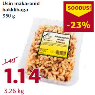 Allahindlus - Usin makaronid hakklihaga 350 g