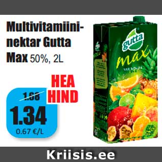 Allahindlus - Multivitaminiinektar Gutta Max