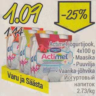 Allahindlus - Actimel jogurtijook