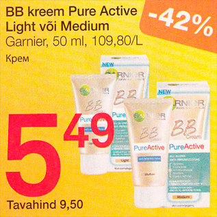 Allahindlus - BB kreem Pure Active Light või, 50 ml