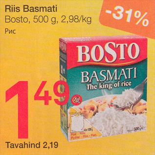 Allahindlus - Riis Basmati Bosto, 500 g