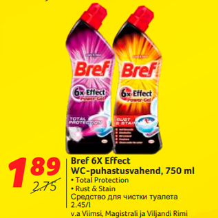 Allahindlus - Bref 6X Effect WC-puhastusvahend, 750 ml