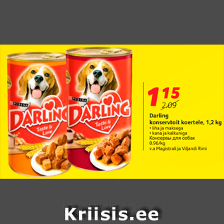 Allahindlus - Darling konservtoit koertele, 1,2 kg