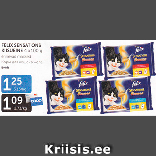 Allahindlus - FELIX SENSATIONS KIISUEINE 4 x 100 g