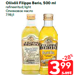 Allahindlus - Oliivõli Filippo Berio, 500 ml