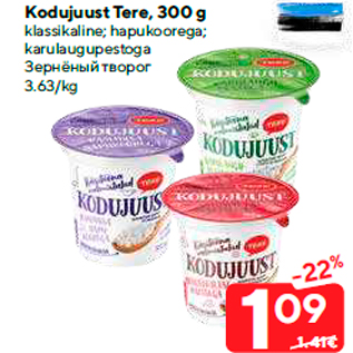 Allahindlus - Kodujuust Tere, 300 g