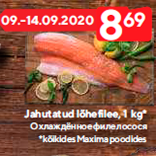 Allahindlus - Jahutatud lõhefilee, 1 kg*