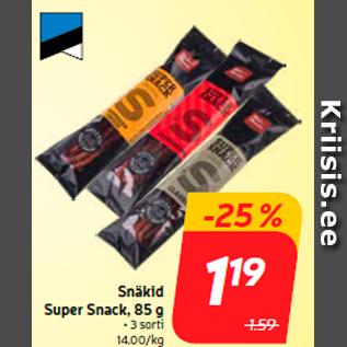 Allahindlus - Snäkid Super Snack, 85 g