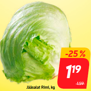 Allahindlus - Jääsalat Rimi, kg