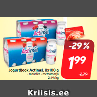 Allahindlus - Jogurtijook Actimel, 8x100 g