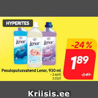 Allahindlus - Pesuloputusvahend Lenor, 930 ml