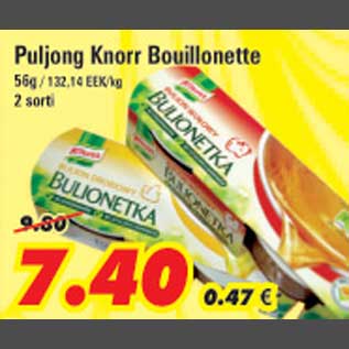 Allahindlus - Puljong Knorr Bouillonette