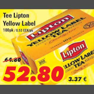 Allahindlus - Tee Lipton Yellow Label