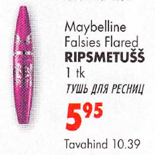 Allahindlus - Maybelline Falsies Flarеd RIPSMETUŠŠ ltk