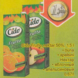 Allahindlus - Cido Frutto nektar 50%, 1,5l . õunа . apelsini