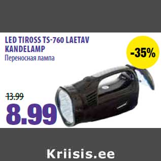 Allahindlus - LED TIROSS TS-760 LAETAV KANDELAMP