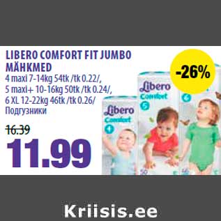 Allahindlus - LIBERO COMFORT FIT JUMBO MÄHKMED