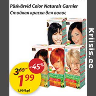 Allahindlus - Püsivärvid Color Naturals Garnier