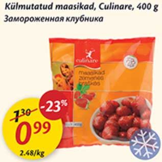 Allahindlus - Külmutatud maasikad, Culinare, 400 g