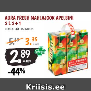 Allahindlus - AURA FRESH MAHLAJOOK APELSINI