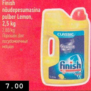 Allahindlus - Finish nõudepesumasina pulber Lemon, 2,5 kg