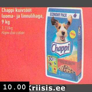 Allahindlus - Chappi kuivsööt looma- ja linnulihaga, 9 kg