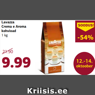 Allahindlus - Lavazza Crema e Aroma kohvioad 1 kg