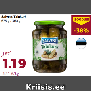 Allahindlus - Salvest Talukurk 675 g / 360 g