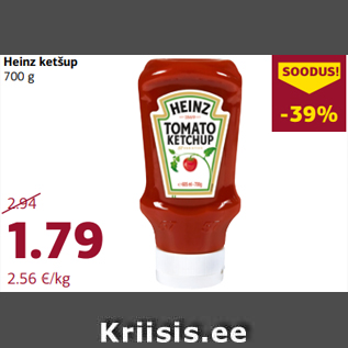 Allahindlus - Heinz ketšup 700 g