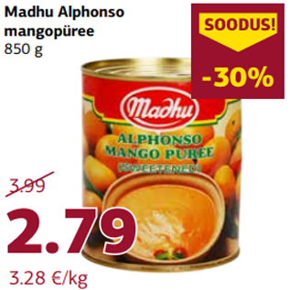 Allahindlus - Madhu Alphonso mangopüree 850 g
