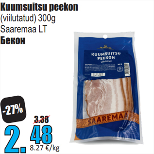 Allahindlus - Kuumsuitsu peekon (viilutatud) 300g Saaremaa LT