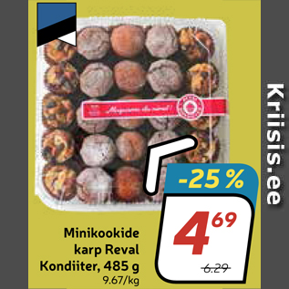 Allahindlus - Minikookide karp Reval Kondiiter, 485 g