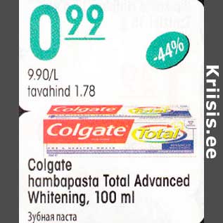 Allahindlus - Colgate hambapasta Tatol Advanced Whitening, 100 ml