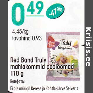 Allahindlus - Red Band Truly mahlakommid peoloomad 110 g